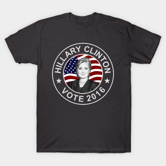 Hillary Clinton US Flag T-Shirt by ESDesign